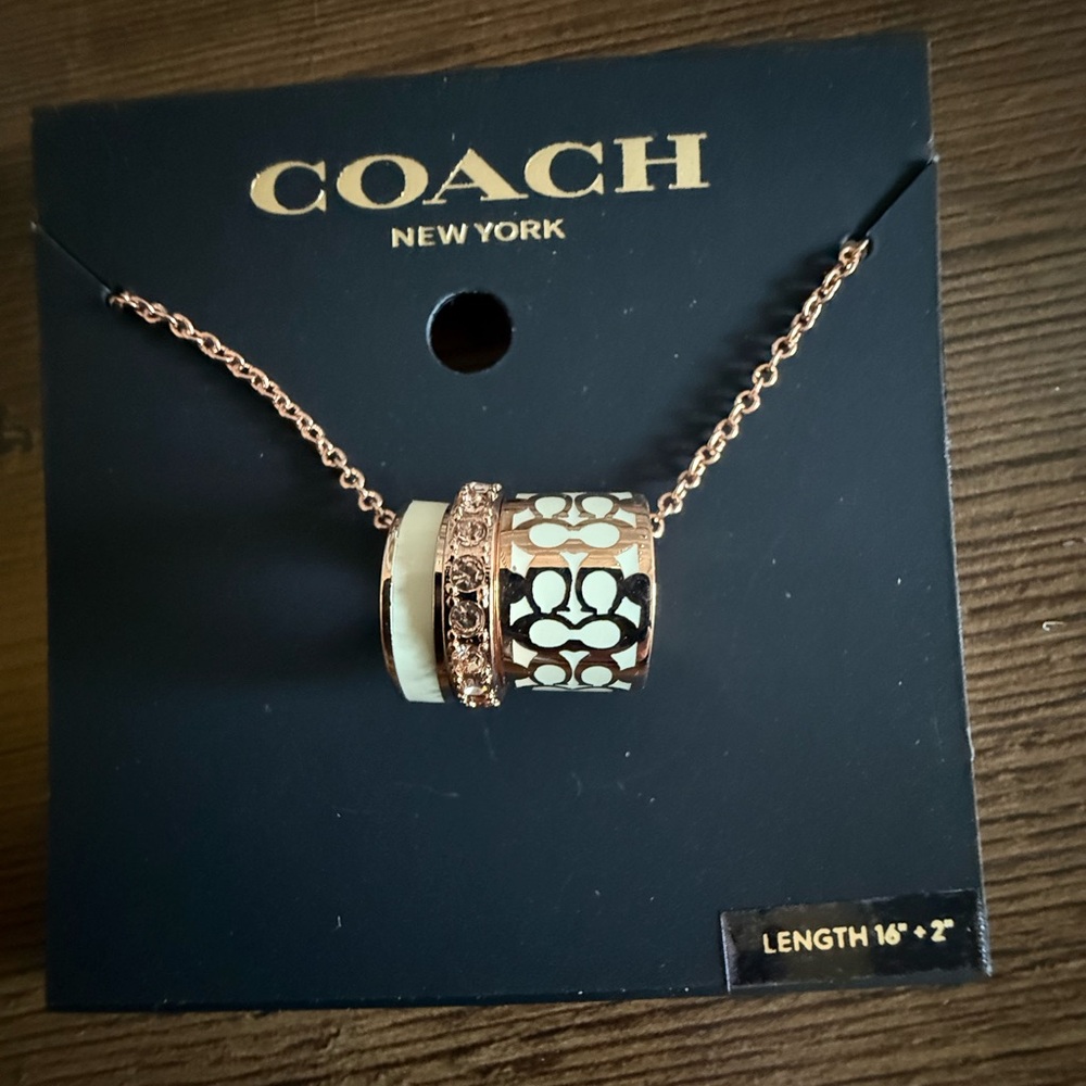 COACH Signature Enamel Necklace - Picture 4 of 7